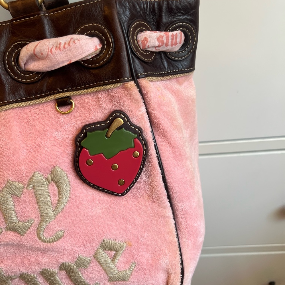 Vintage Juicy Couture Pink and Brown Women's Bag - Picture 6 of 10